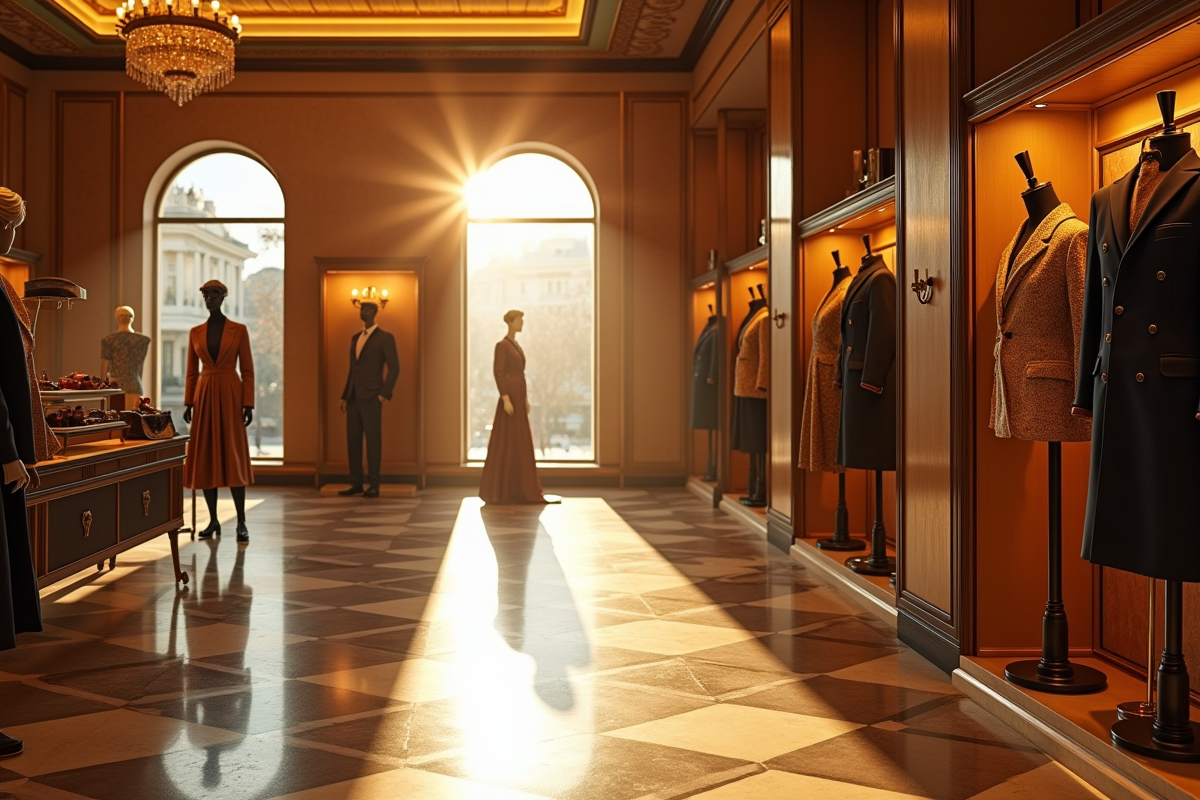 Intérieur d'une boutique Ralph Lauren élégante et luxueuse